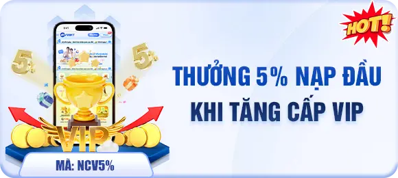 f8bet thưởng 5% nạp đầu khi tăng cấp vip